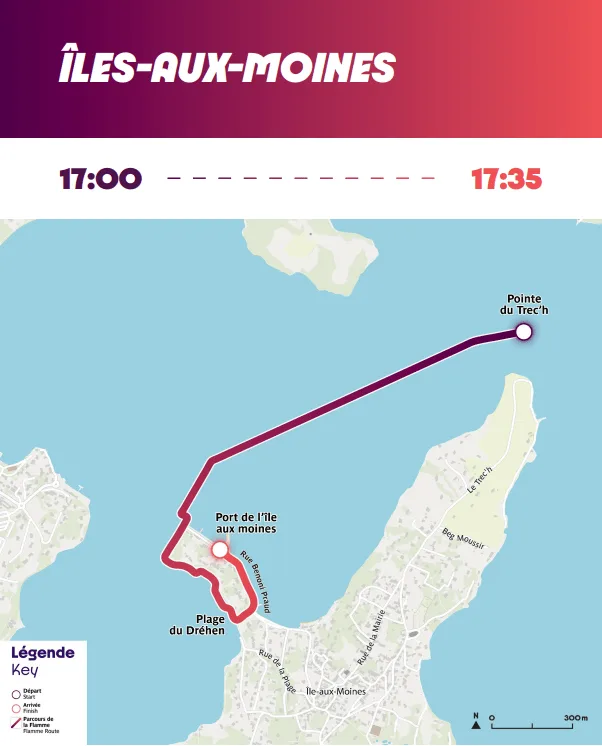 Itinéraire Flamme olympique Île-aux-Moines
