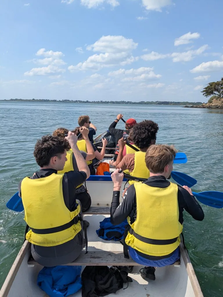 Canobus kayak groupe élèves Golfe du Morbihan